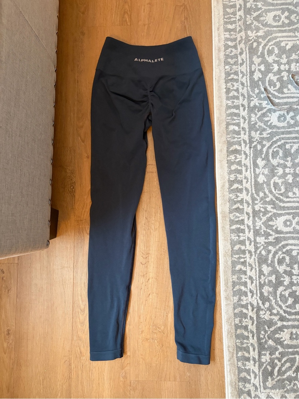 Alphalete Blue High-Waist Seamless Leggings